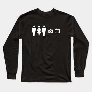 Person Women Man Camera TV Trump Cognitive Test Long Sleeve T-Shirt